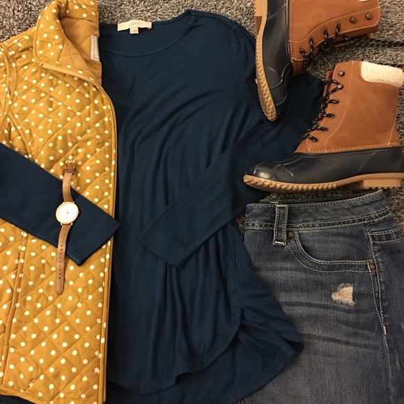 LOFT Tops - Dark teal/blue, tunic top from LOFT